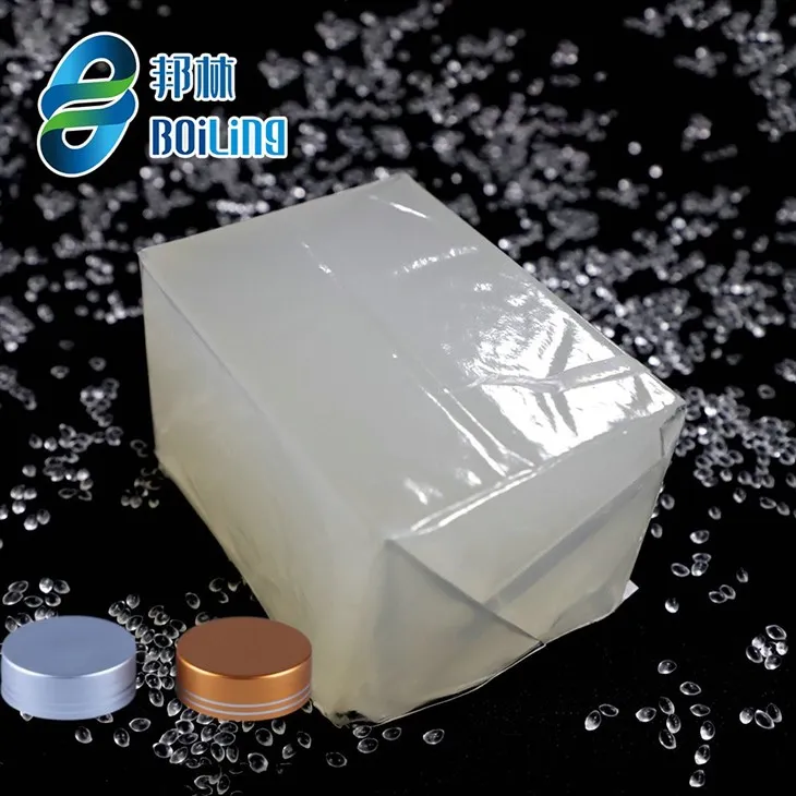 Cola quente para tampa de garrafa